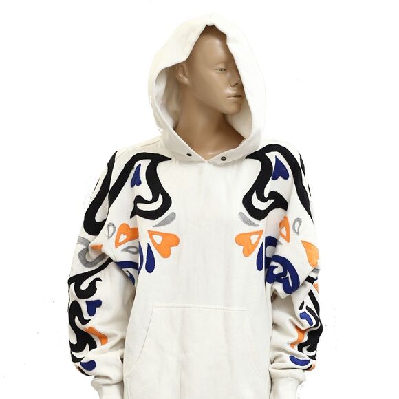 Free People We The Free It's A Vibe Swirl Hoodie Sweatshirt Top Ribbed M 281999 - Picture 2 of 6